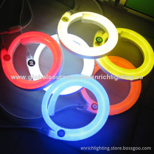 Lemon Yellow LED Neon Flexible Lights, 230/120V Input, 16 x 28mm, 5W/Meter Power, 80 LEDs/MeterNew